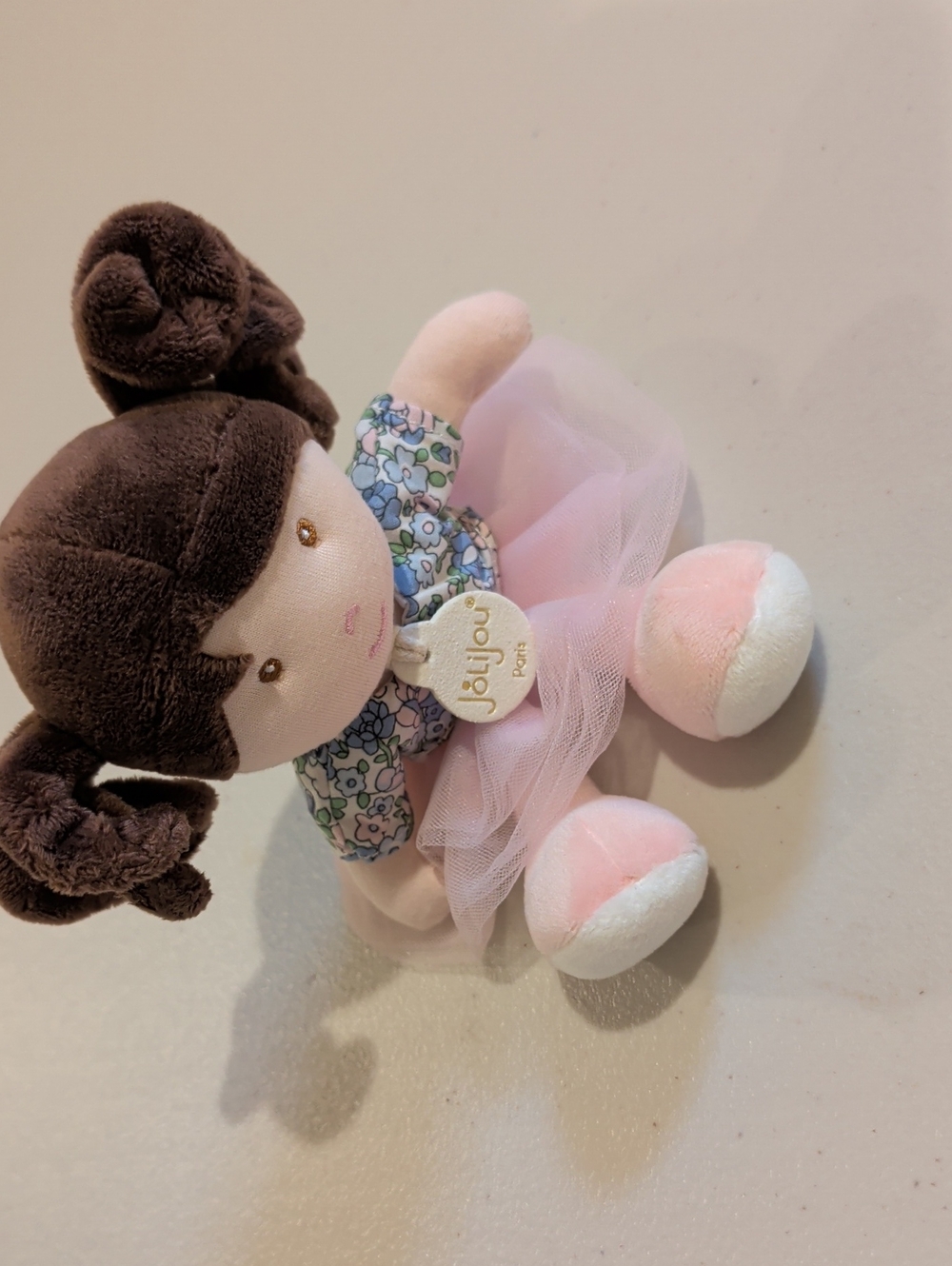 Jollijou Paris Ballerina-inspired Pink Tutu Doll Plush for Kids 7.5" X 4" - Picture 5 of 7